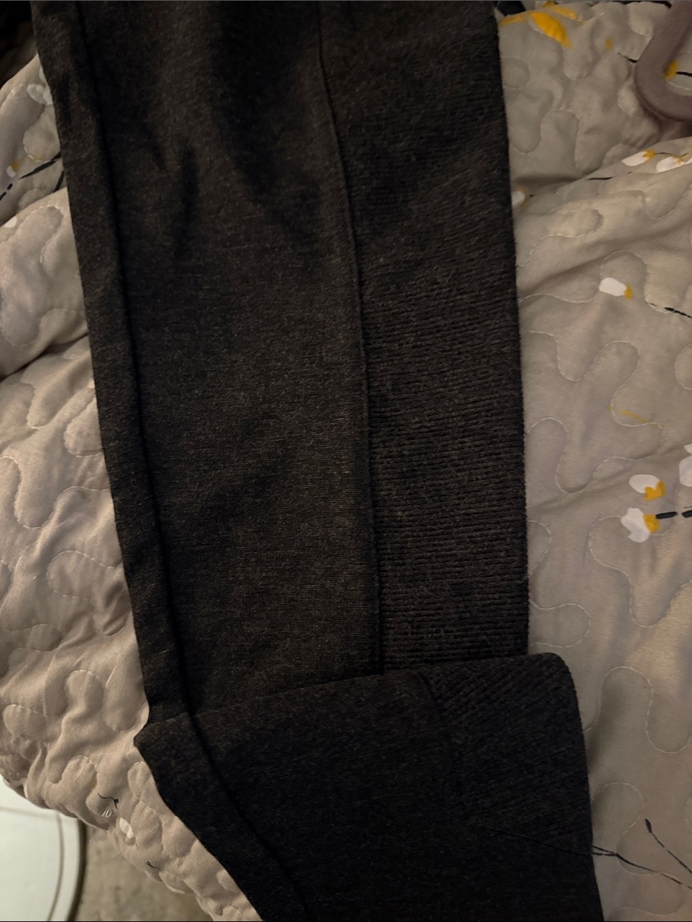 FYLO Charcoal Ribbed Knit Leggings - Picture 2 of 4